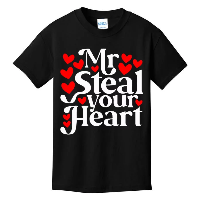 Valentines Day Mr Steal Your Heart Valentine Kids T-Shirt