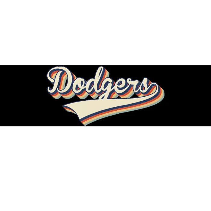 Vintage Dodgers Name Throwback Retro Apparel Gift Bumper Sticker