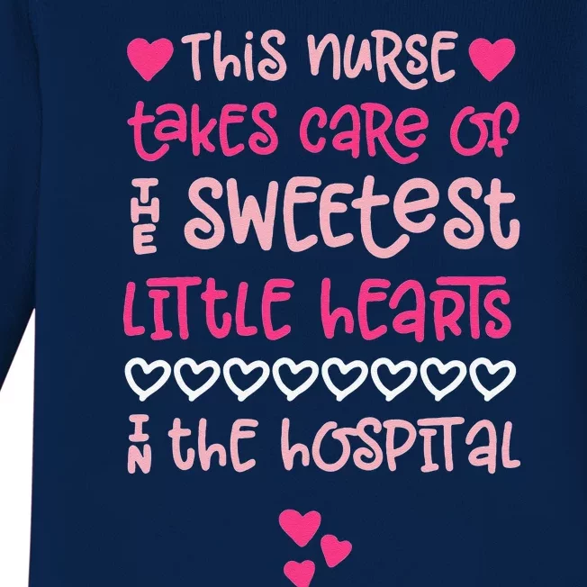 Valentine's Day Nurses Cute Sweetest Patients Baby Long Sleeve Bodysuit