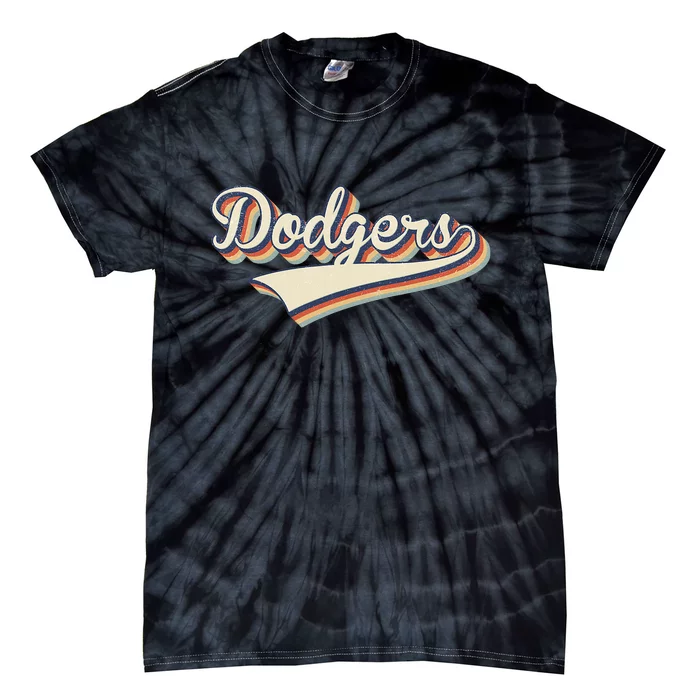 Vintage Dodgers Name Throwback Retro Apparel Gift Men Women Tie-Dye T-Shirt