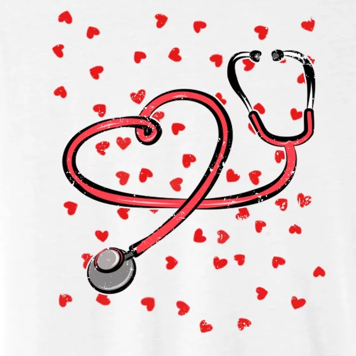 Valentines Day Nurse Stethoscope Hearts ChromaSoft Performance T-Shirt