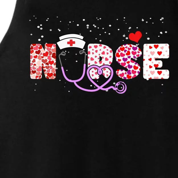 Valentines Day Nurse Logo Ladies Tri-Blend Wicking Tank