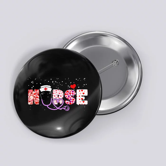 Valentines Day Nurse Logo Button