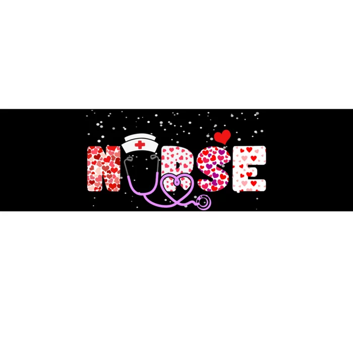 Valentines Day Nurse Logo Bumper Sticker