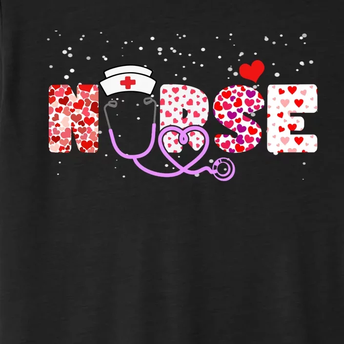 Valentines Day Nurse Logo ChromaSoft Performance T-Shirt