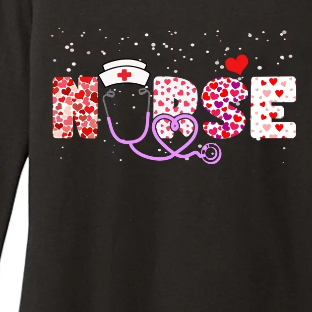 Valentines Day Nurse Logo Womens CVC Long Sleeve Shirt