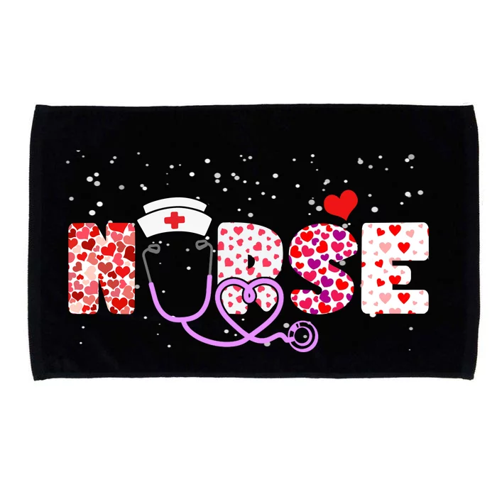 Valentines Day Nurse Logo Microfiber Hand Towel