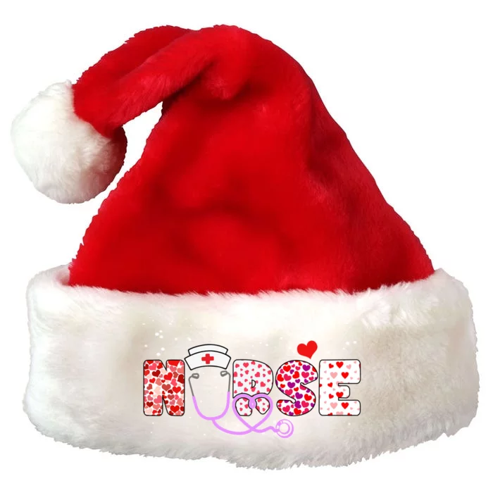 Valentines Day Nurse Logo Premium Christmas Santa Hat