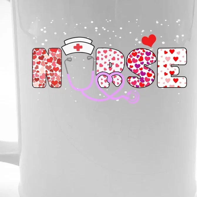 Valentines Day Nurse Logo Front & Back Beer Stein