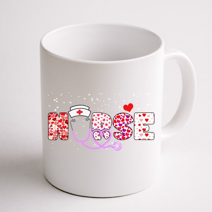 Valentines Day Nurse Logo Front & Back Coffee Mug