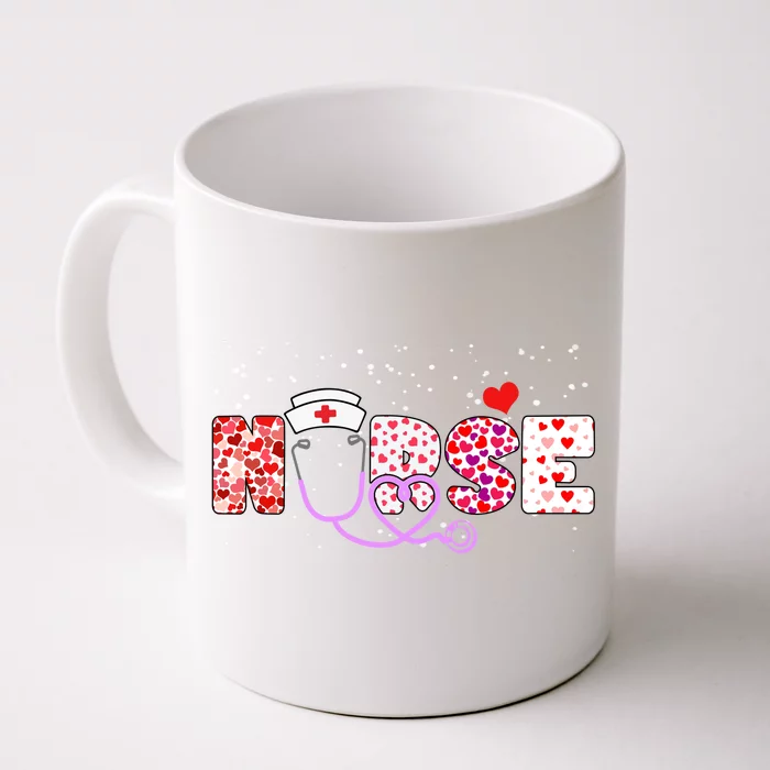 Valentines Day Nurse Logo Front & Back Coffee Mug