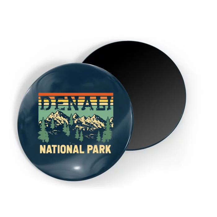 Vintage Denali National Park Denali Park Alaska Magnet