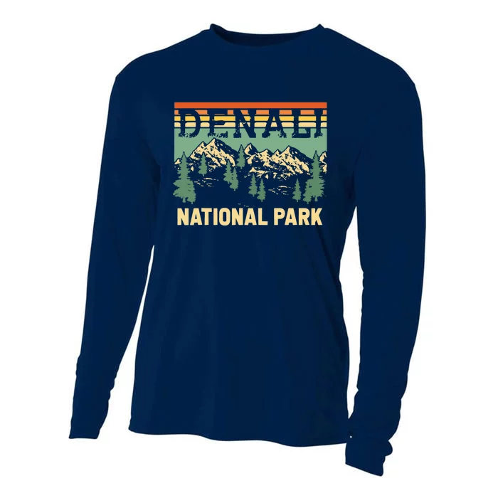 Vintage Denali National Park Denali Park Alaska Cooling Performance Long Sleeve Crew