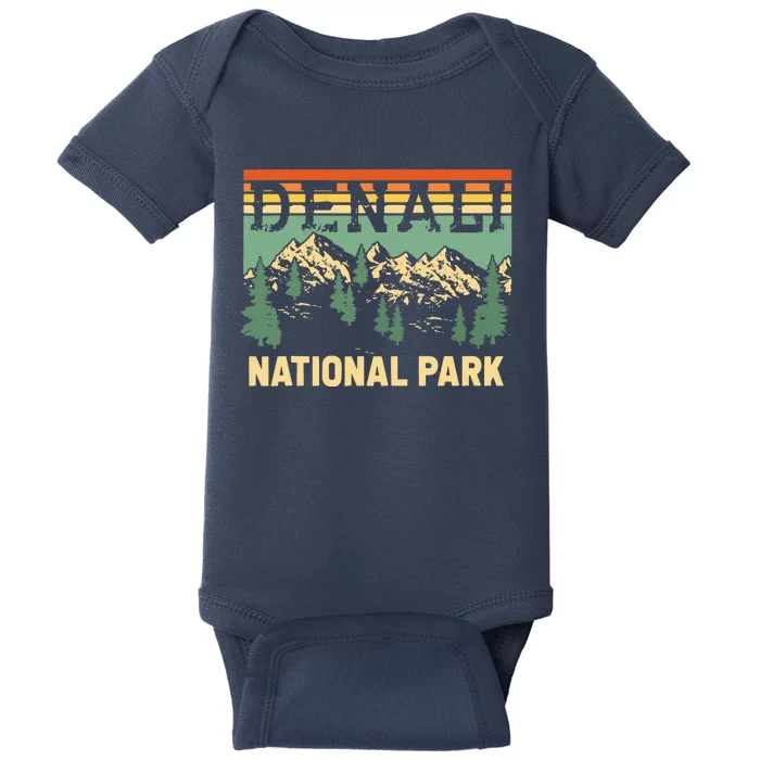 Vintage Denali National Park Denali Park Alaska Baby Bodysuit