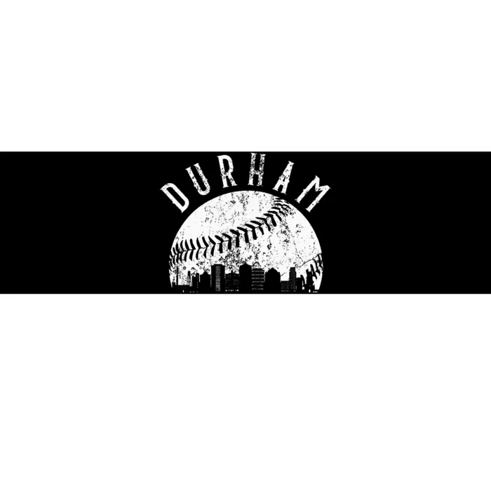 Vintage Durham North Carolina Skyline Bumper Sticker