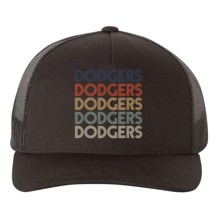 Vintage Dodgers Name Personalized Retro Gift Men Women Yupoong Adult 5-Panel Trucker Hat