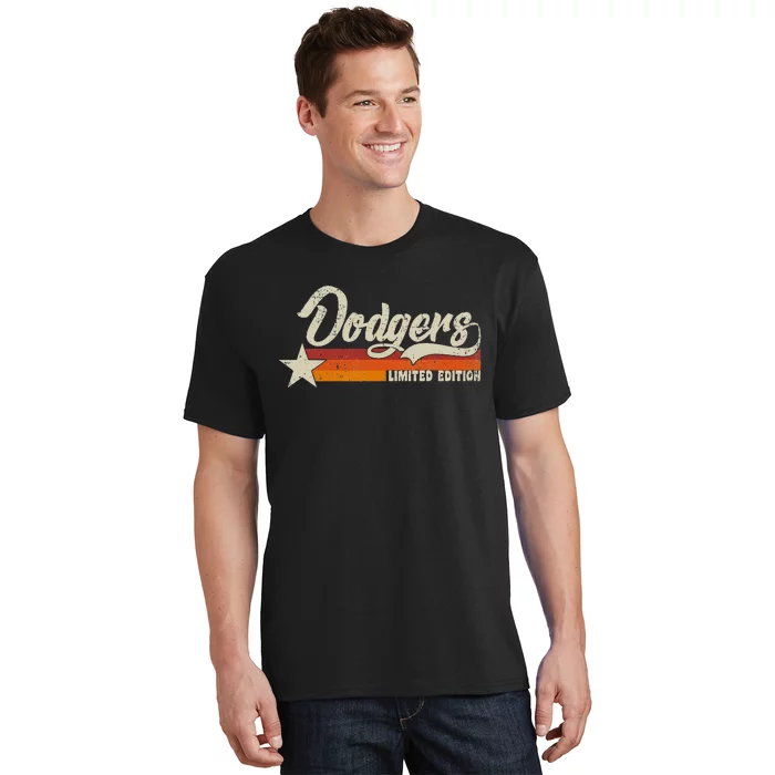 Vintage Dodgers Name Throwback Retro Gift T-Shirt