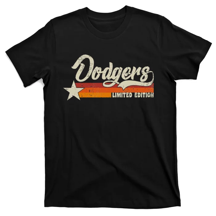 Vintage Dodgers Name Throwback Retro Gift T-Shirt