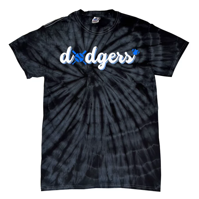 Vintage Dodgers Name Retro Styles 80s 90s Tie-Dye T-Shirt