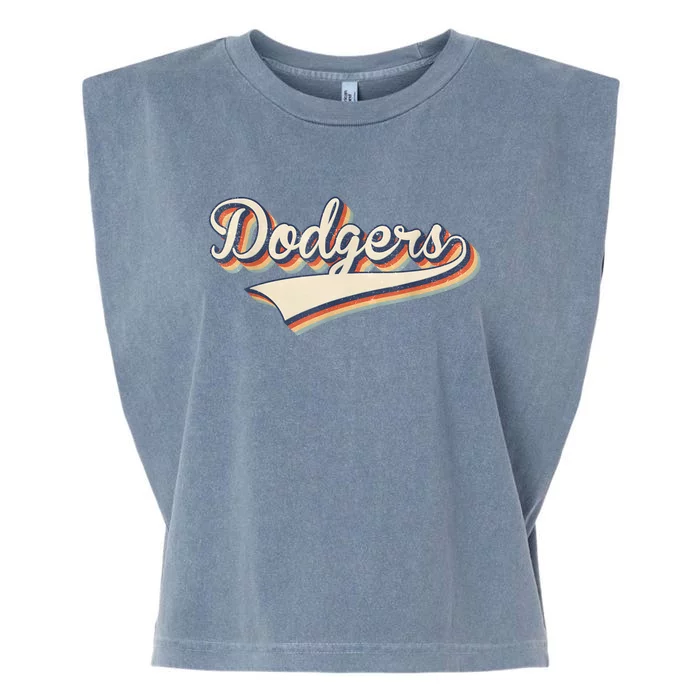 Vintage Dodgers Name Throwback Retro Apparel Gift Men Women Garment-Dyed Women's Muscle Tee