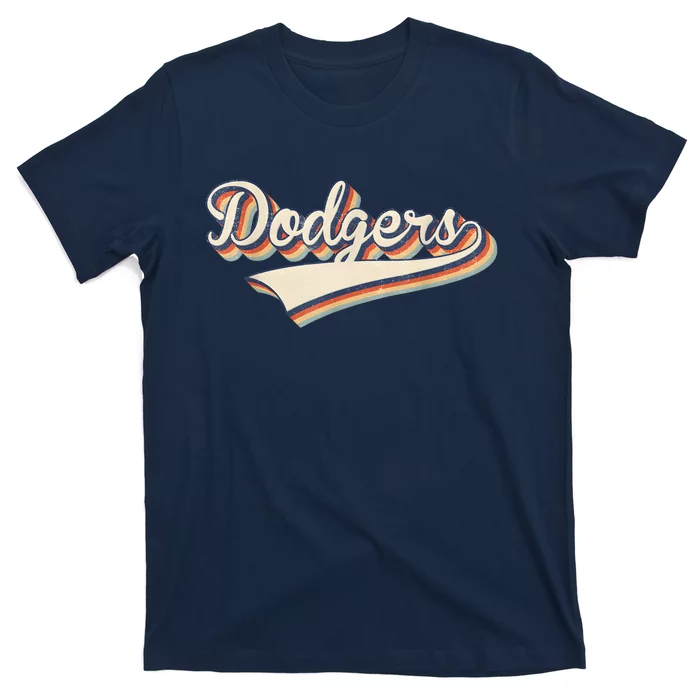 Vintage Dodgers Name Throwback Retro Apparel Gift Men Women T-Shirt