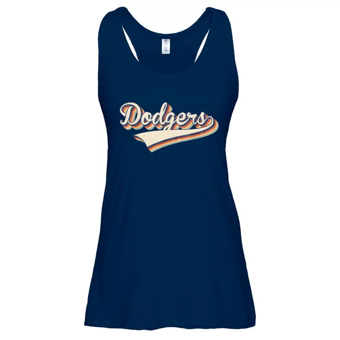 Vintage Dodgers Name Throwback Retro Apparel Gift Men Women Ladies Essential Flowy Tank