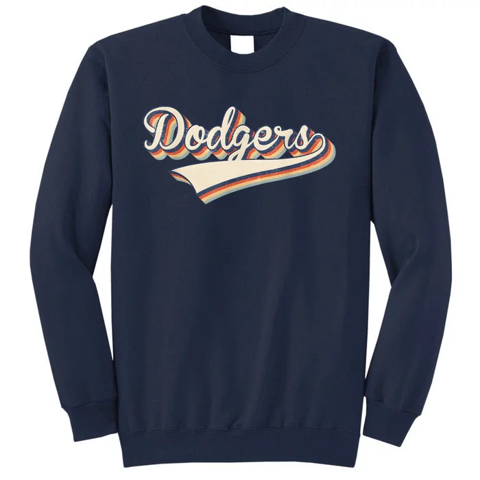 Vintage Dodgers Name Throwback Retro Apparel Gift Men Women Tall Sweatshirt