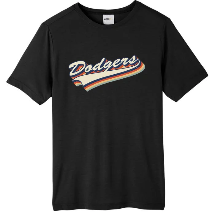 Vintage Dodgers Name Retro Style 70s 80s 90s Gift Women ChromaSoft Performance T-Shirt