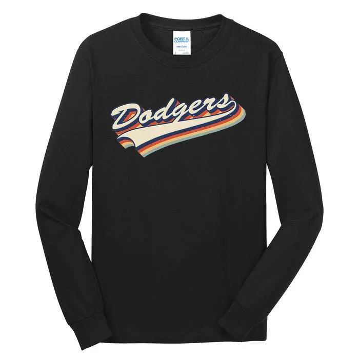 Vintage Dodgers Name Retro Style 70s 80s 90s Gift Women Tall Long Sleeve T-Shirt