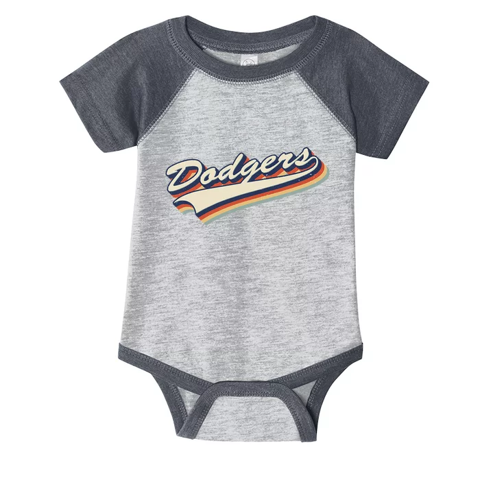 Vintage Dodgers Name Retro Style 70s 80s 90s Gift Women Infant Baby Jersey Bodysuit