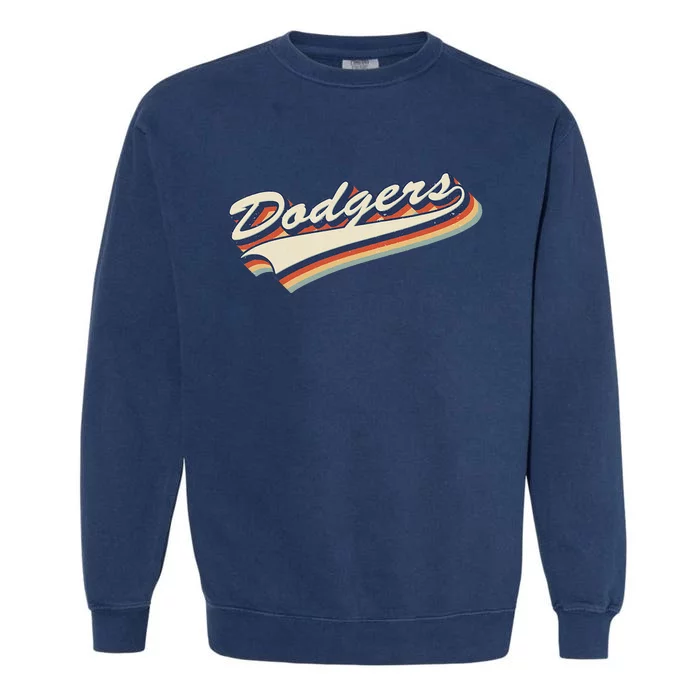 Vintage Dodgers Name Retro Style 70s 80s 90s Gift Women Garment-Dyed Sweatshirt