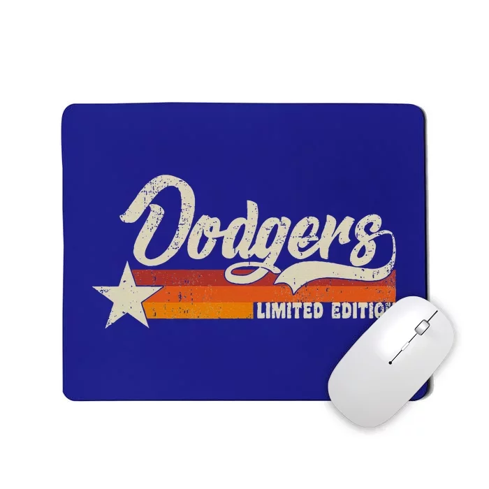 Vintage Dodgers Name Throwback Retro Mousepad