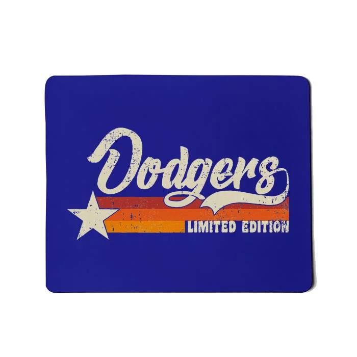 Vintage Dodgers Name Throwback Retro Mousepad