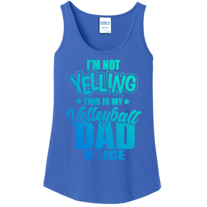 Volleyball Dad Not Yelling Father Voice Gift Ladies Essential Tank