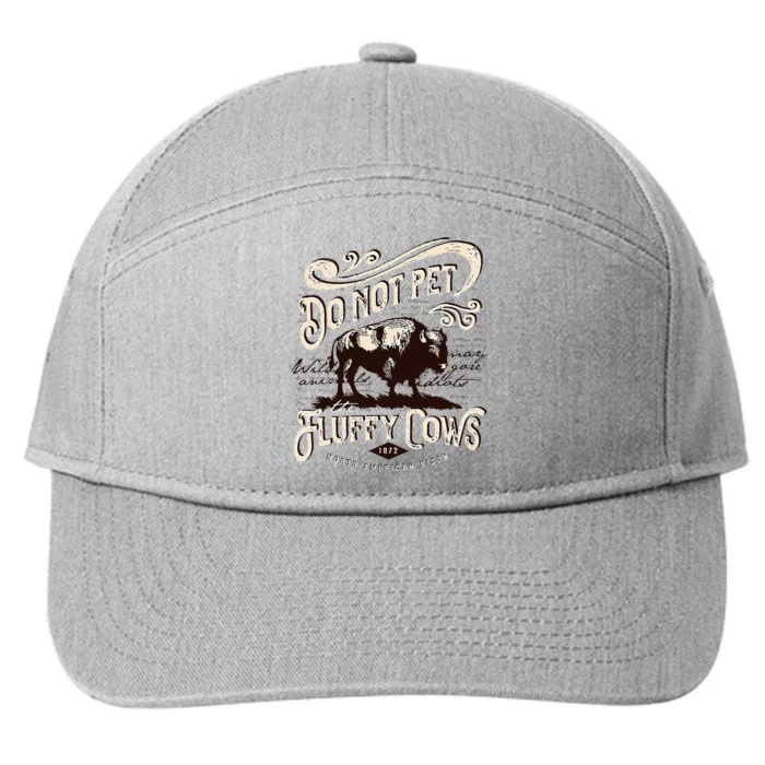 Vintage Do Not Pet The Fluffy Cows American 7-Panel Snapback Hat