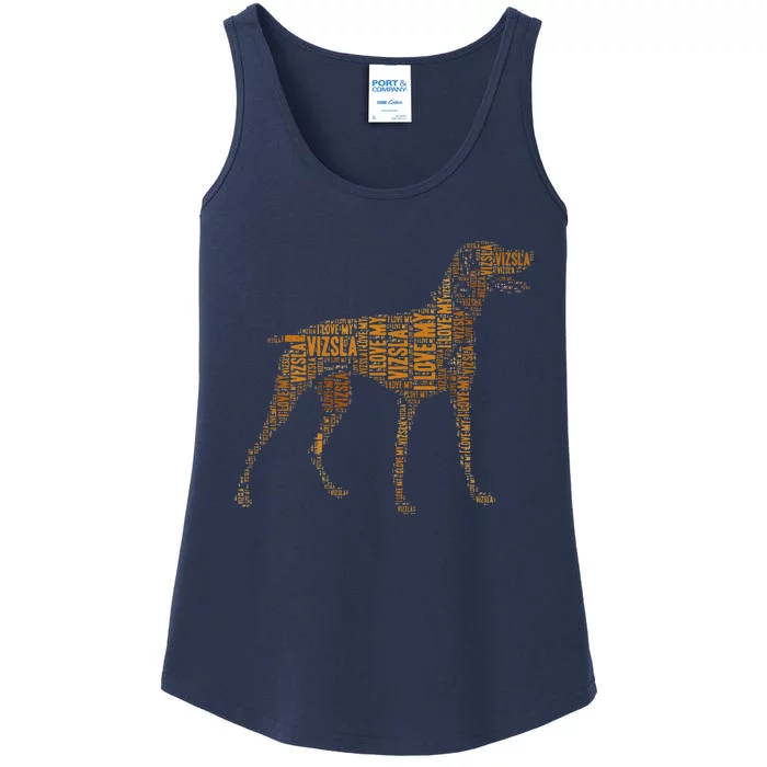 Vizsla Dog Owner Funny Gift I Love My Vizsla Dog Vizsla Ladies Essential Tank