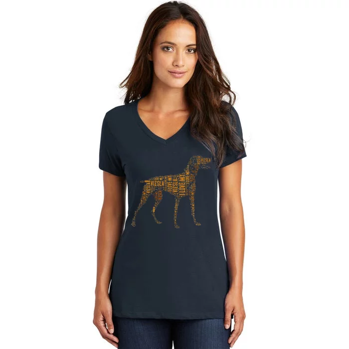 Vizsla Dog Owner Funny Gift I Love My Vizsla Dog Vizsla Women's V-Neck T-Shirt