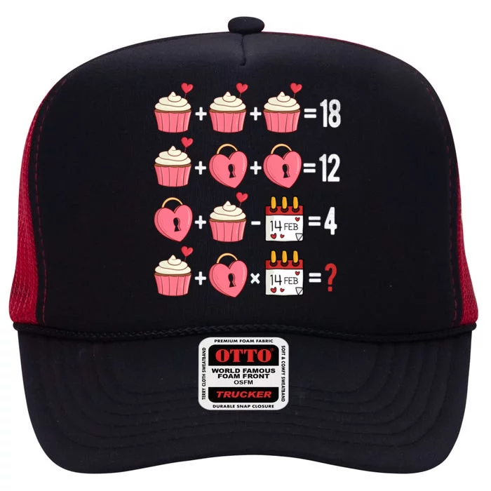 Valentines Day Order Of Operations Valentines Math Teacher Gift High Crown Mesh Trucker Hat