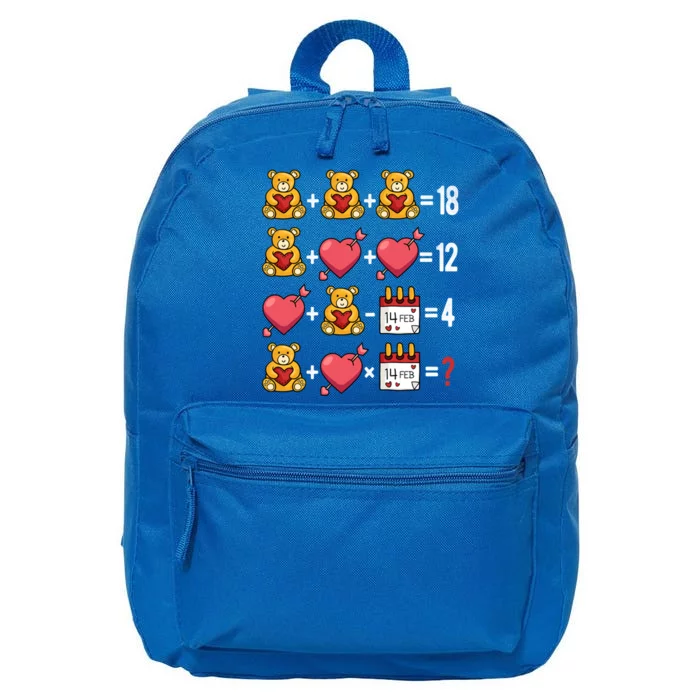 Valentines Day Order Of Operations Valentines Math Teacher Gift 16 in Basic Backpack