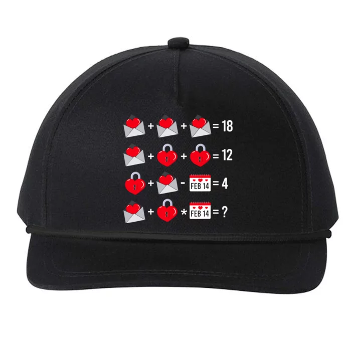 Valentines Day Order Of Operations Valentines Math Teacher Snapback Five-Panel Rope Hat