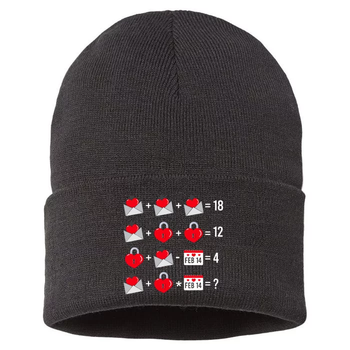 Valentines Day Order Of Operations Valentines Math Teacher Sustainable Knit Beanie