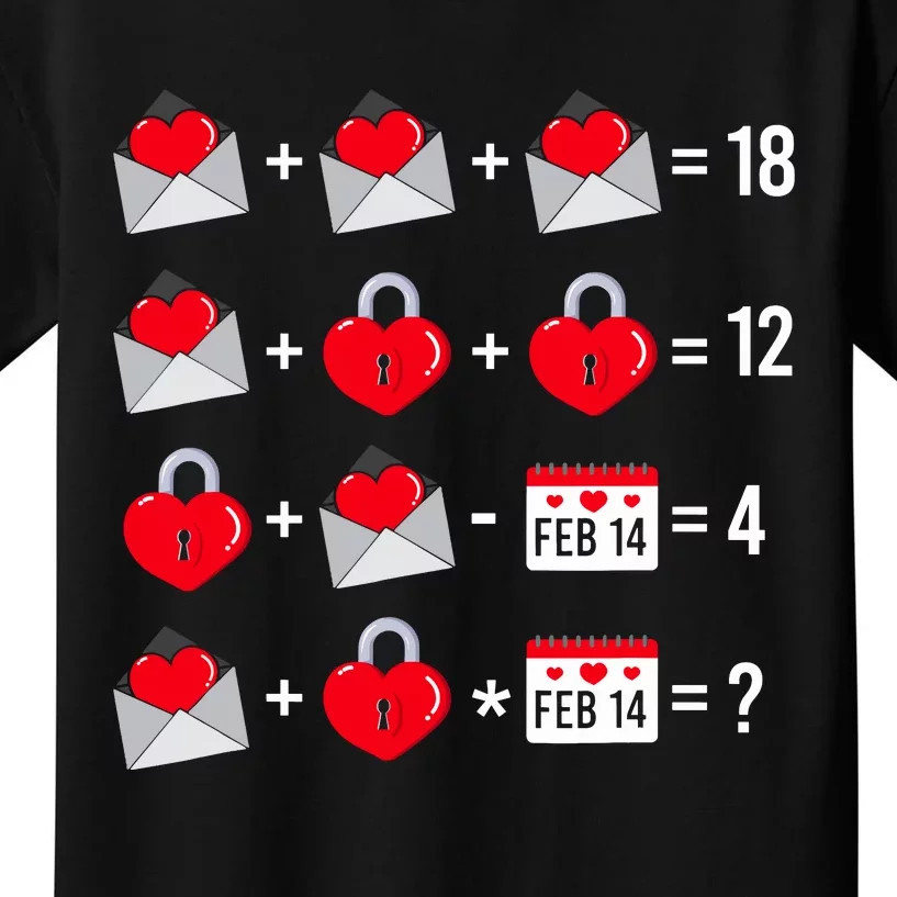 Valentines Day Order Of Operations Valentines Math Teacher Kids T-Shirt