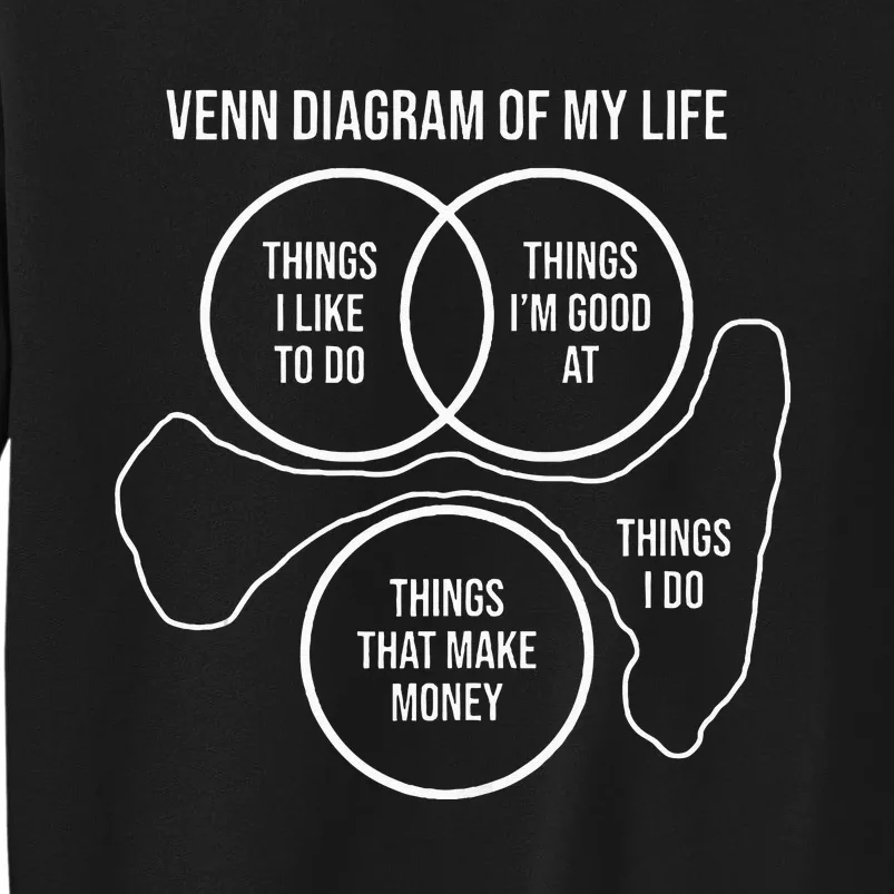 Venn Diagram Of My Life Meme Funny Self Deprecating Humor Sweatshirt