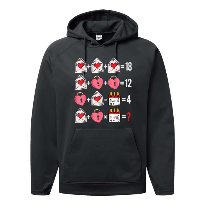 Valentines Day Order Of Operations Valentines Math Teacher Performance Fleece Hoodie