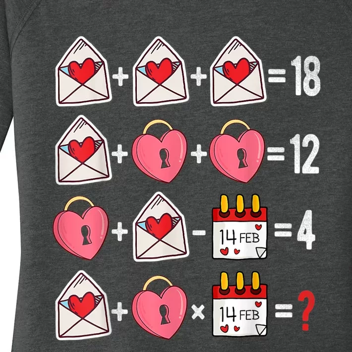 Valentines Day Order Of Operations Valentines Math Teacher Women's Perfect Tri Tunic Long Sleeve Shirt