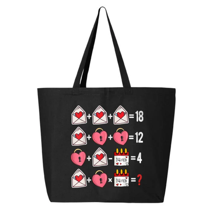 Valentines Day Order Of Operations Valentines Math Teacher 25L Jumbo Tote