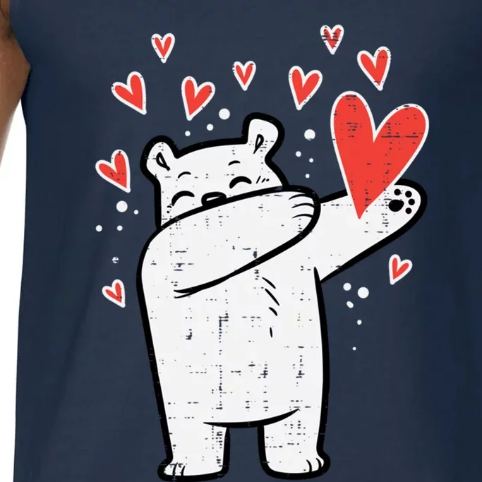 Valentines Day Polar Bear Dab Great Gift Comfort Colors® Tank Top