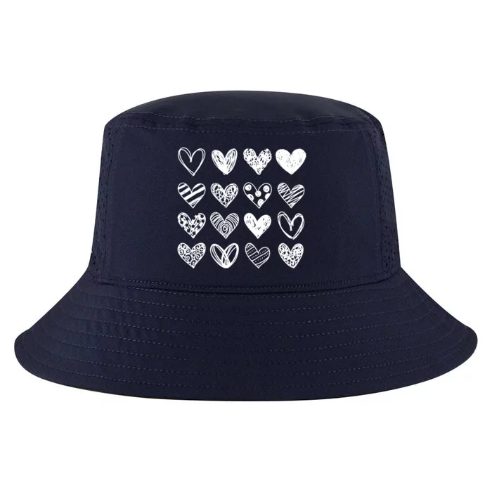 Valentines Day Pattern Hearts Cool Comfort Performance Bucket Hat