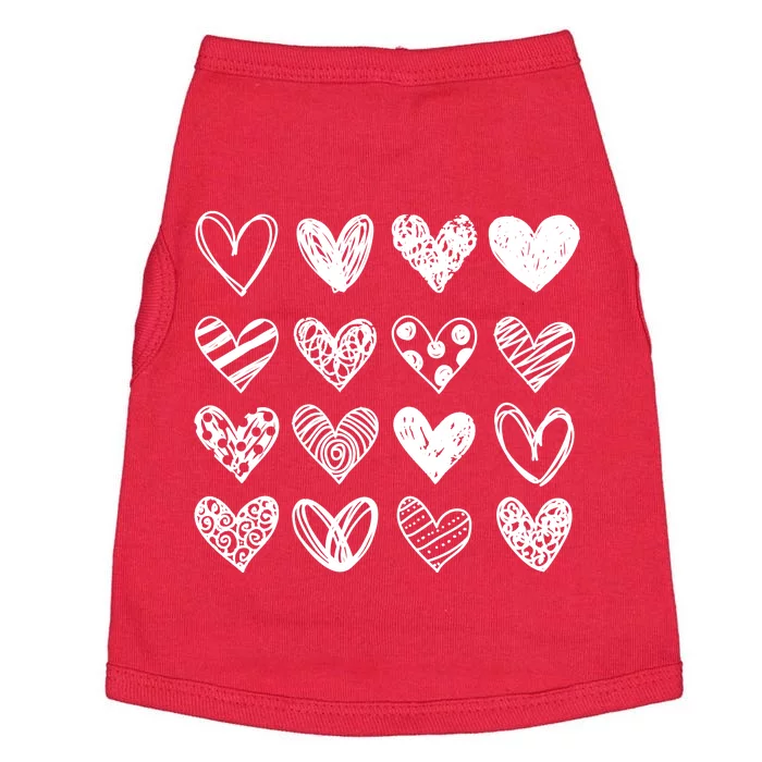 Valentines Day Pattern Hearts Doggie Tank