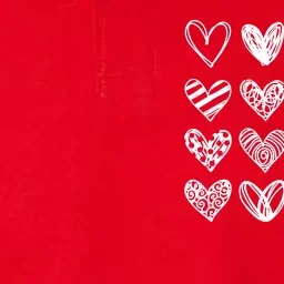 Valentines Day Pattern Hearts Softstyle Adult Sport Polo